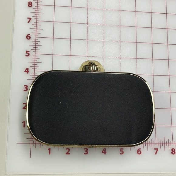 Evening Cocktail NWT Black & Gold Shoulder/Clutch Option Wedding Prom Purse - Picture 7 of 12